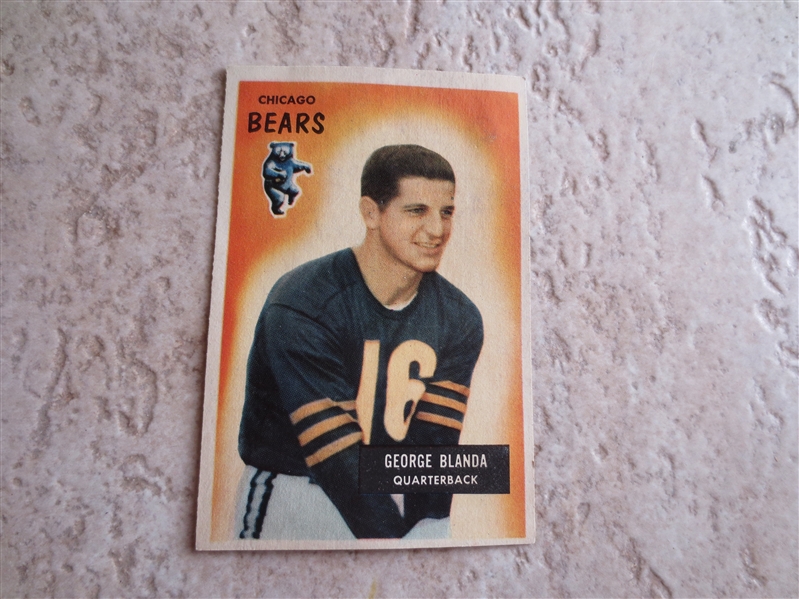 1955 Bowman George Blanda football card #62 in collectible condition