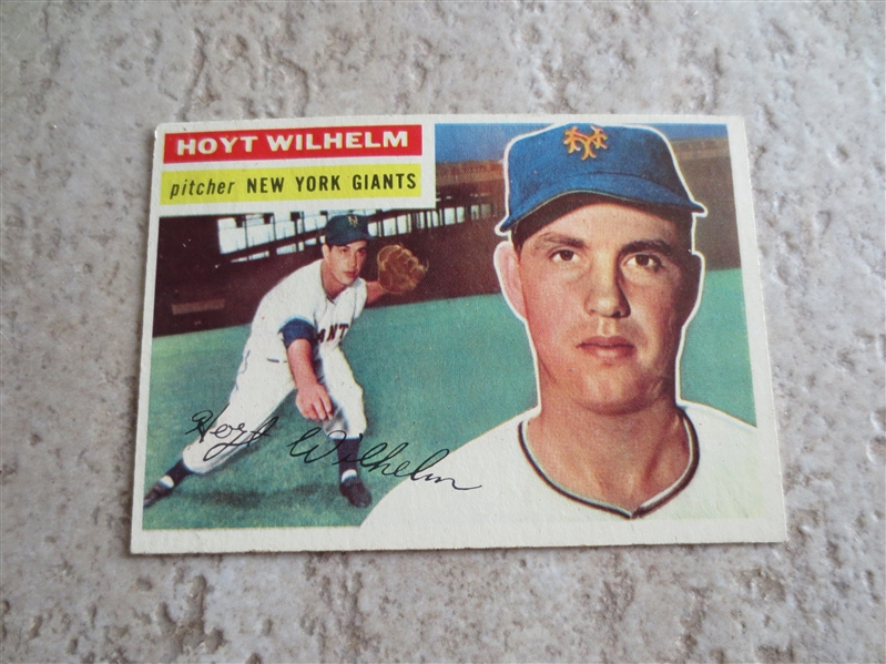 1955 Topps Billy Herman + 1956 Topps Hoyt Wilhelm in affordable condition---2 HOFers