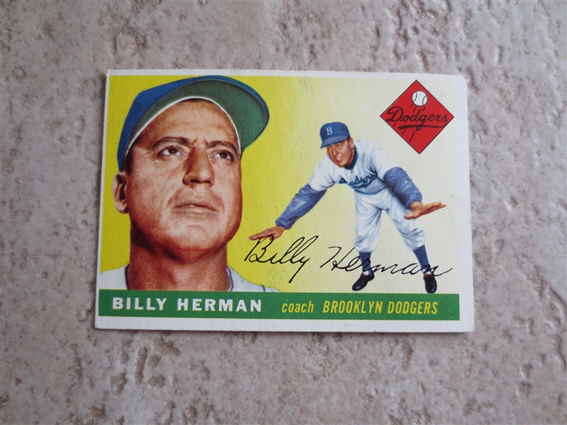 1955 Topps Billy Herman + 1956 Topps Hoyt Wilhelm in affordable condition---2 HOFers