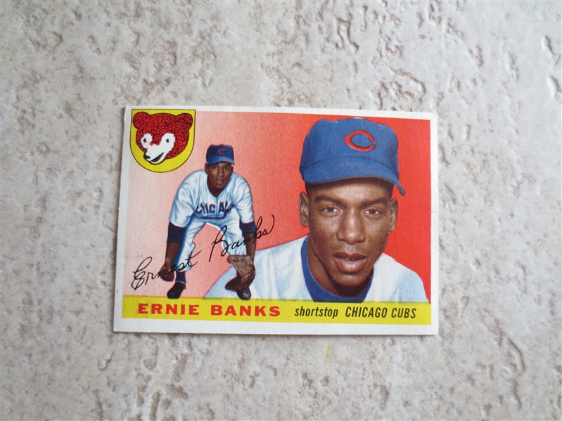1955 Topps Ernie Banks baseball card #28 in affordable condition