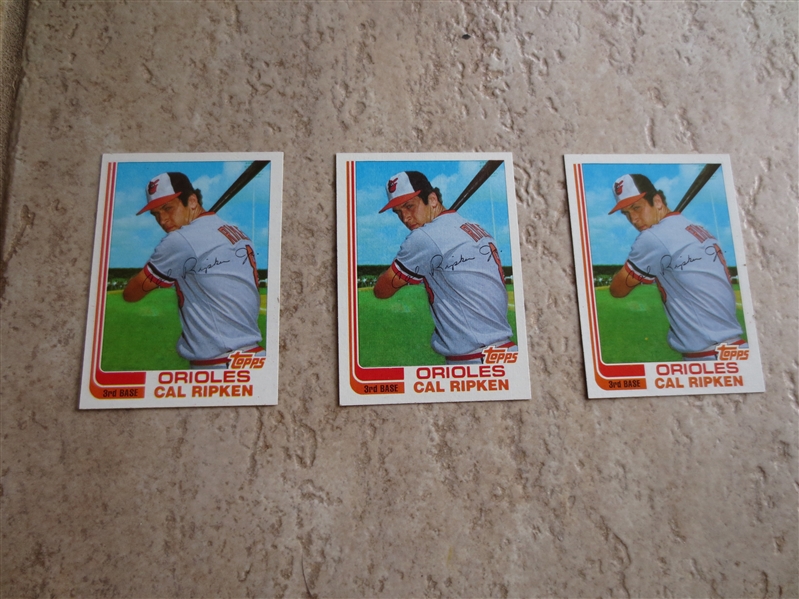 (3) 1982 Topps Traded Cal Ripken rookie baseball cards in super condition     4