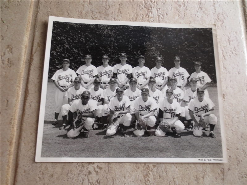 1958 Pre-Season Los Angeles Dodgers 8 x 10 black and white photo Parker, Roseboro