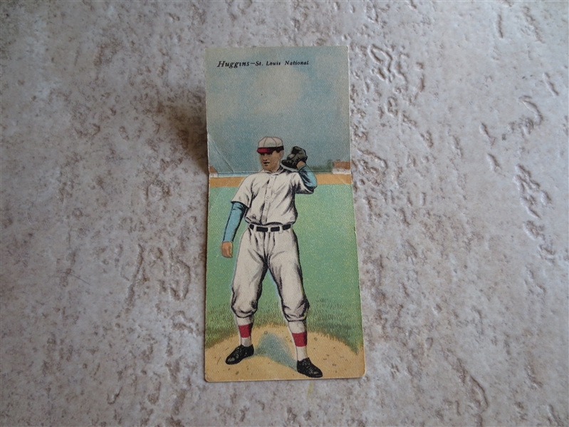 1911 T201 Roger Bresnahan, Miller Huggins Mecca Double Folder baseball card  Both HOFers!