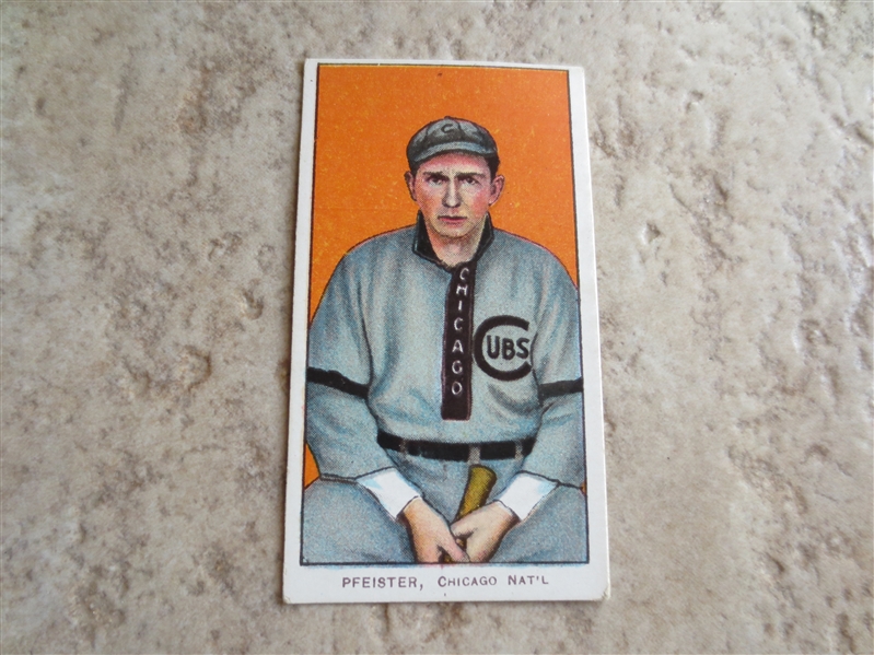 1909-11 T206 Jake Pfeister Chicago seated baseball card with Sovereign 350 subjects Factory 25 back in nice condition