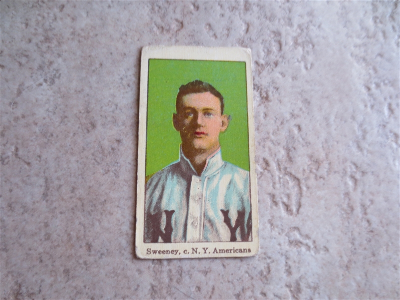 1915 American Caramel E106 Jeff Sweeney New York Yankees baseball card   Tough to find.