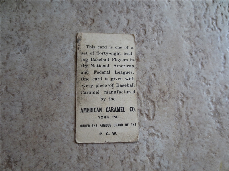 1915 American Caramel E106 Jeff Sweeney New York Yankees baseball card   Tough to find.