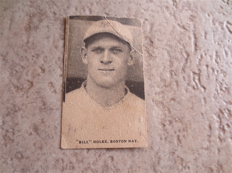 1921 Oxford Confectionery E253 Bill Holke Boston Braves baseball card   RARE!