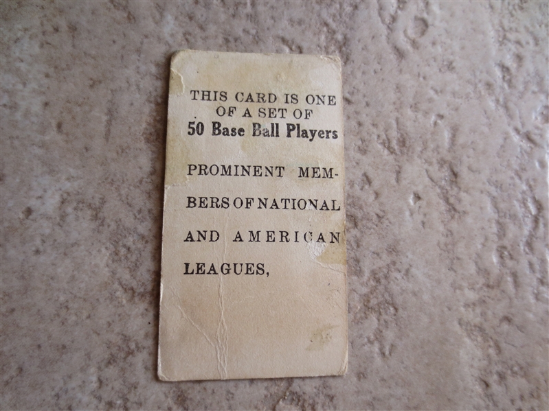 1909 E101 Set of 50 Fred Jacklitsch Philadlephia Phillies baseball card