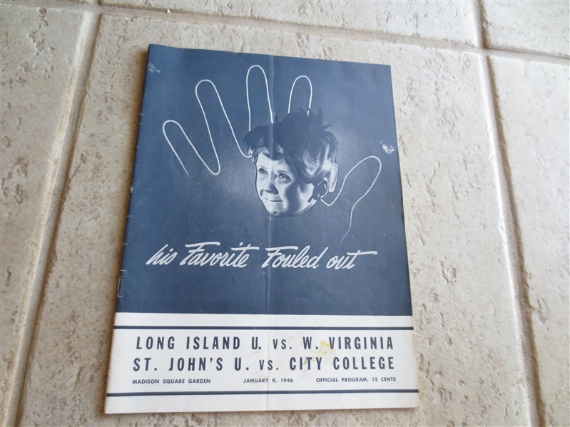 1946 Long Island University vs. West VA  & St. John's vs. CCNY basketball program