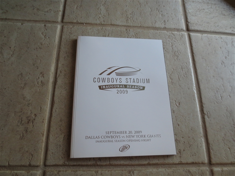 2009 Cowboys Stadium Opening Night football program vs. New York Giants