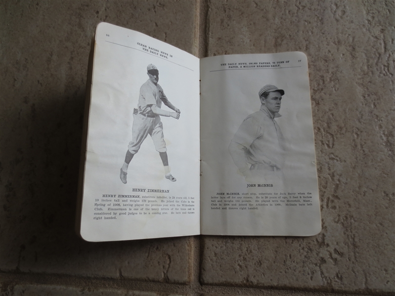 1910 World Series Baseball Program/Yearbook by Chicago Daily News Philadelphia Athletics vs. Chicago Cubs  50 pages long