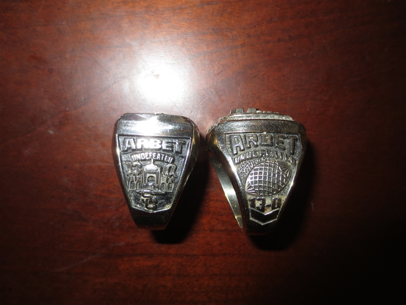 (2) 2004 USC Championship Football Player Gold Rings  10K Gold  WOW!