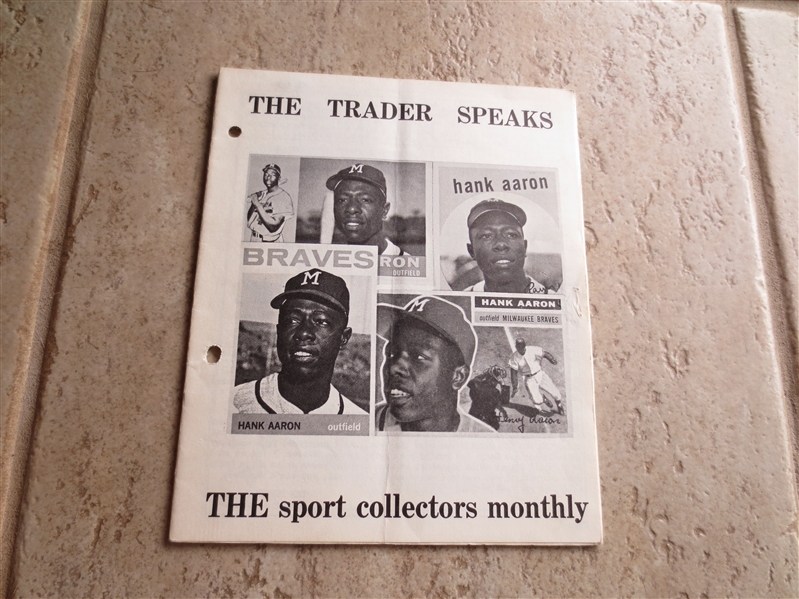 June 1970 issue of The Trader Speaks  Hank Aaron cover