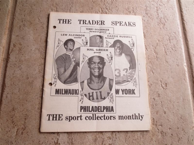 January 1970 issue of the Trader Speaks  Lew Alcindor cover
