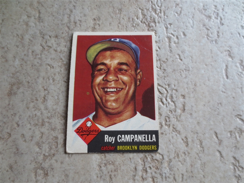 1953 Topps Roy Campanella baseball card #27 in affordable condition
