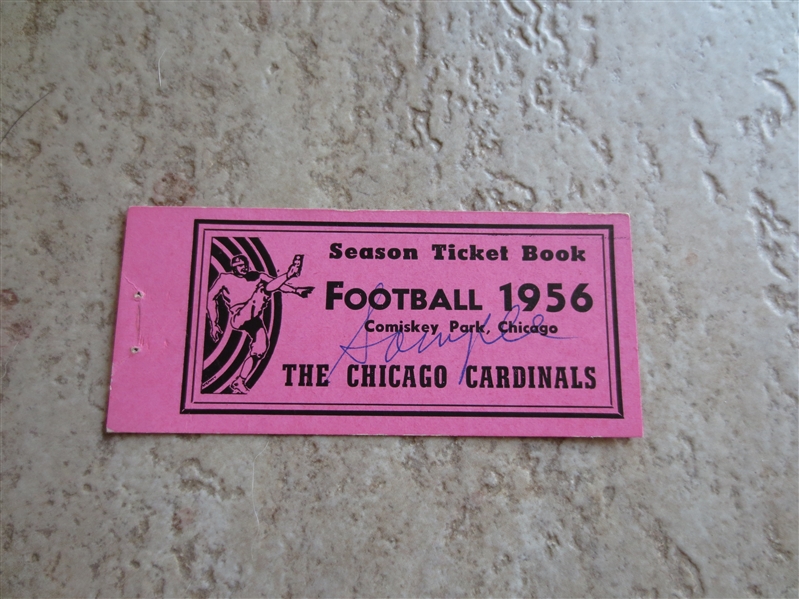 1956 Chicago Cardinals football season ticket booklet