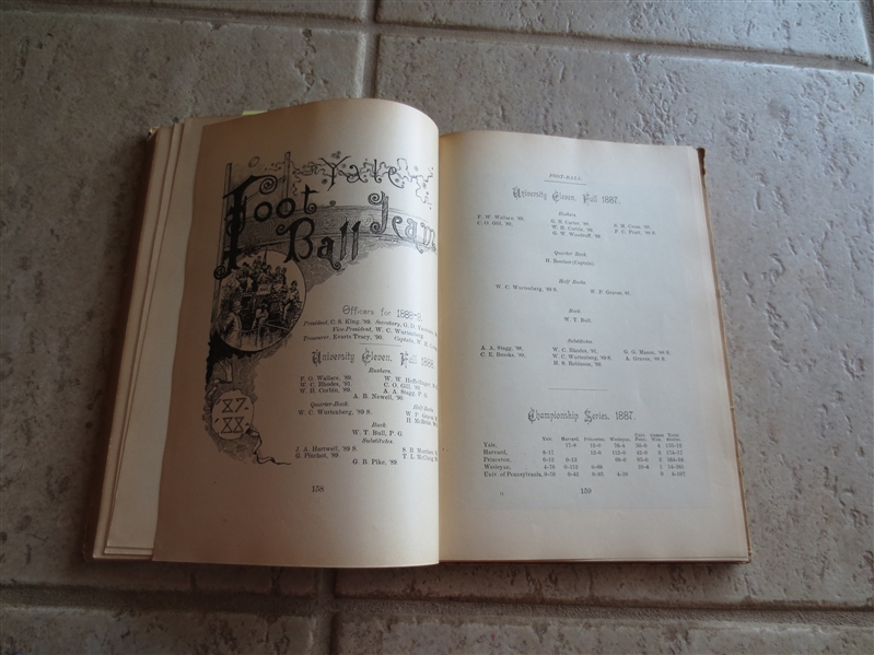 1888 The Yale Banner School Yearbook by Yale University  Football and Baseball seasons!