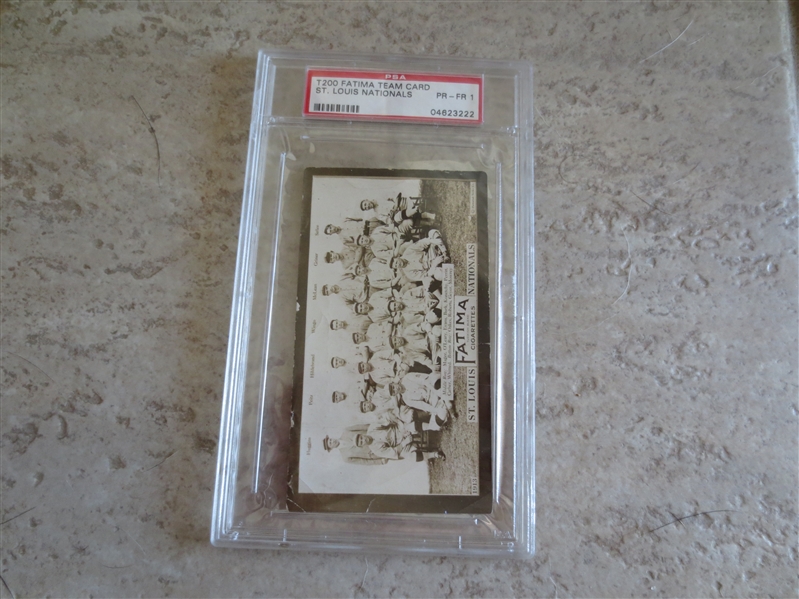 1913 T200 Fatima Team St. Louis Cardinals baseball card PSA 1 poor-fair