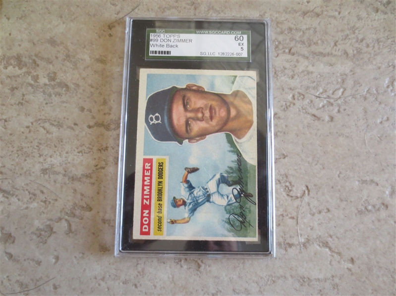 1956 Topps Don Zimmer Brooklyn Dodgers SGC 60 ex 5 baseball card #99 