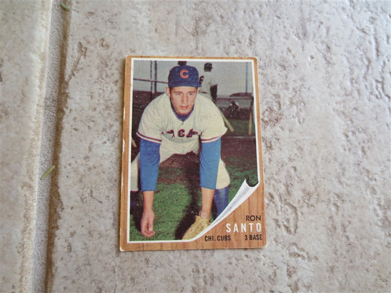 1962 Topps Ron Santo baseball card #170  Hall of Famer