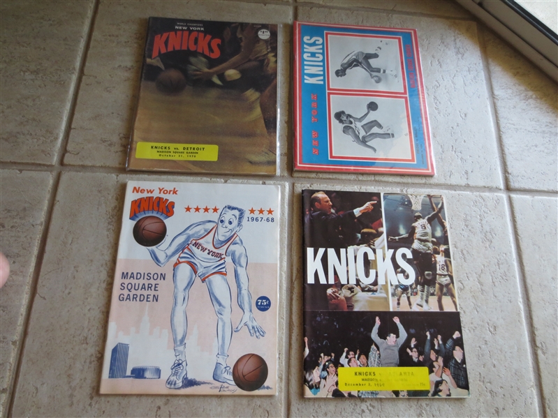 (4) different New York Knicks home basketball programs from 1967-72