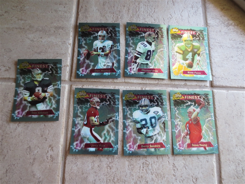 (7) 1995 Topps Finest Jumbo football cards  All in the Hall of Fame!