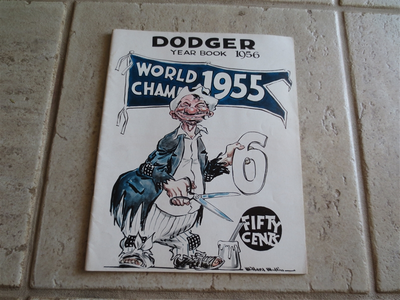 1956 Brooklyn Dodgers baseball yearbook in beautiful condition