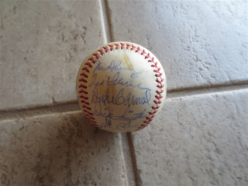 Autographed 1964 New York Mets team signed baseball with 18 signatures