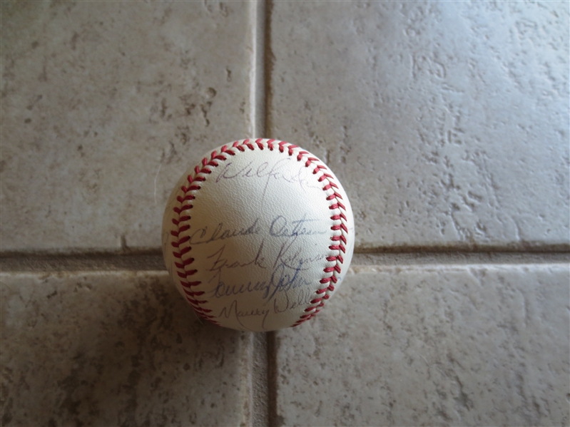Autographed 1972 Los Angeles Dodgers team baseball with 21 signatures