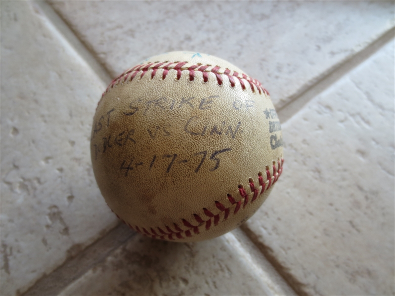 Autographed Umpires Satch Davidson & Lee Weyer last out 4-17-75 Reds at Dodgers
