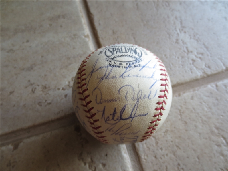 Autographed 1965 Los Angeles Dodgers Team signed ball with 28 signatures!