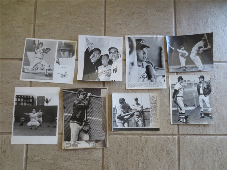 (9) Hall of Famer Baseball Press Photos 