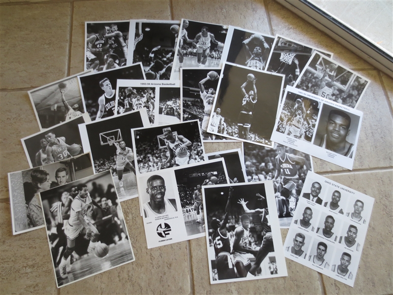 (50) different College Basketball Press photos with many future pros