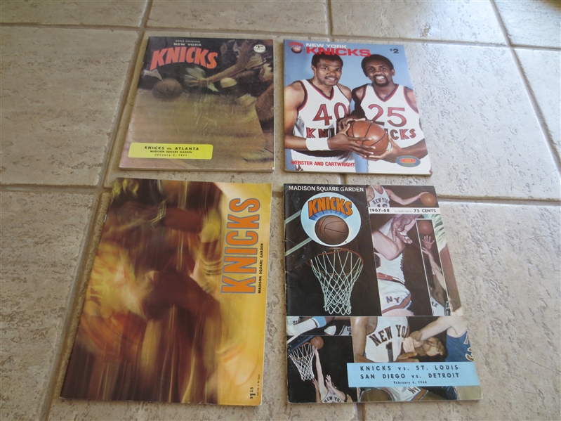 (4) vintage New York Knicks home basketball programs