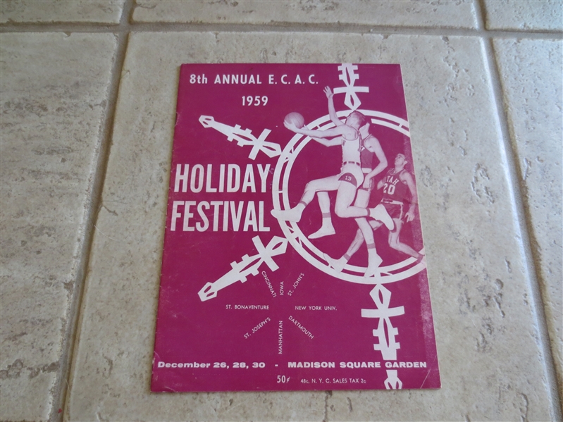 1959 E.C.A.C. Holiday Festival Basketball Final Program with Oscar Robertson at MSG