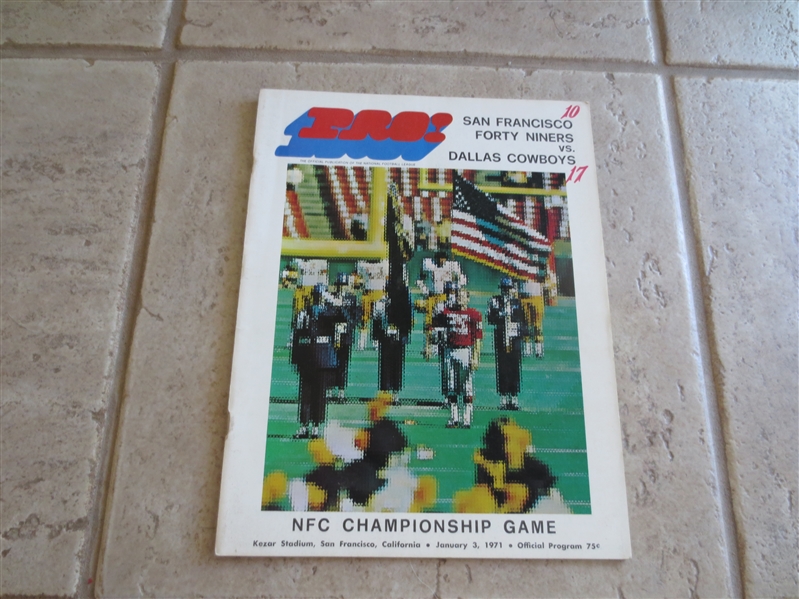1971 NFL Championship Football Program San Francisco 49ers vs. Dallas Cowboys