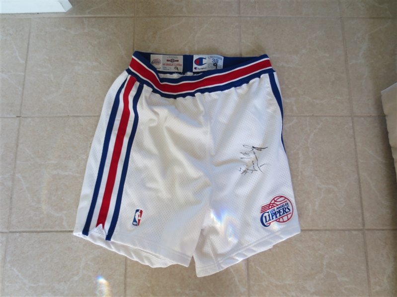 Autographed Lamond Murray Los Angeles Clippers basketball shorts