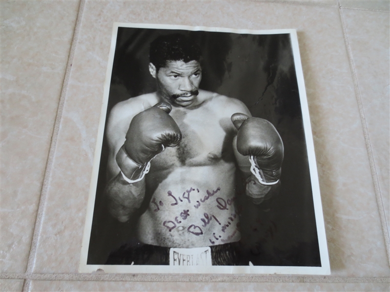 Autographed Billy Daniels Boxing Photo fought Muhammad Ali in 1962, died 2002