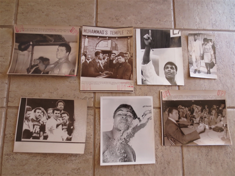 (7) different Muhammed Ali boxing press photos