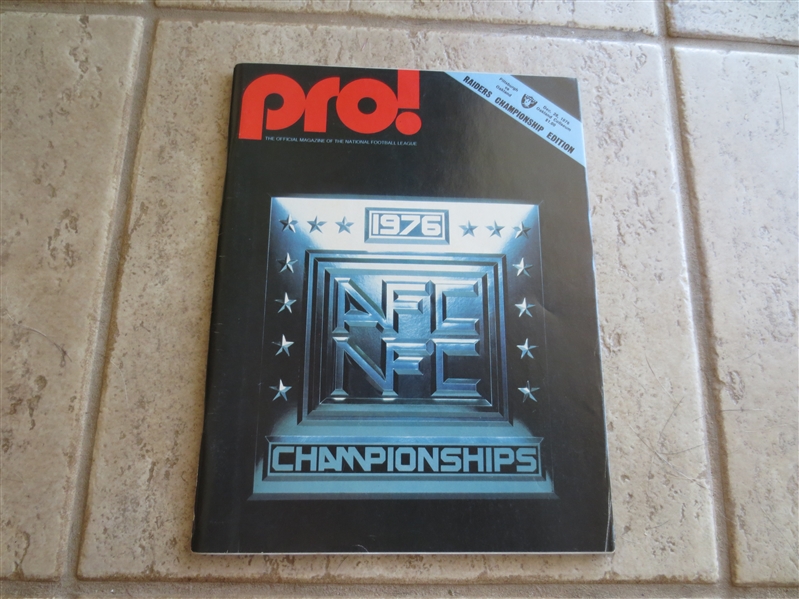 1976 Pittsburgh Steelers at Oakland Raiders Championship Program in very nice shape!