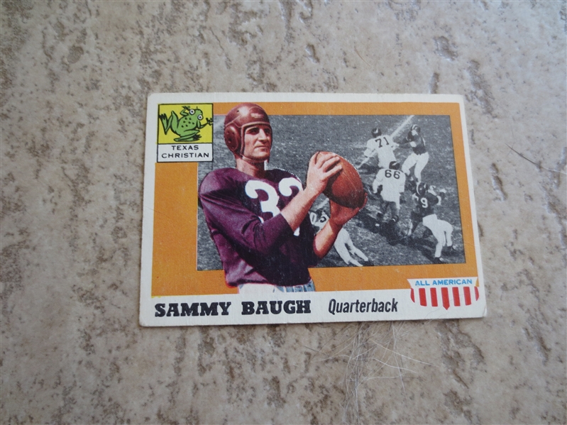 1955 Topps All-American Sammy Baugh football card #20 in affordable condition