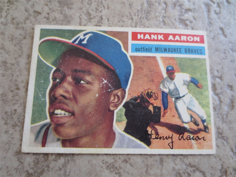 1956 Topps Hank Aaron baseball card #31 in nice condition