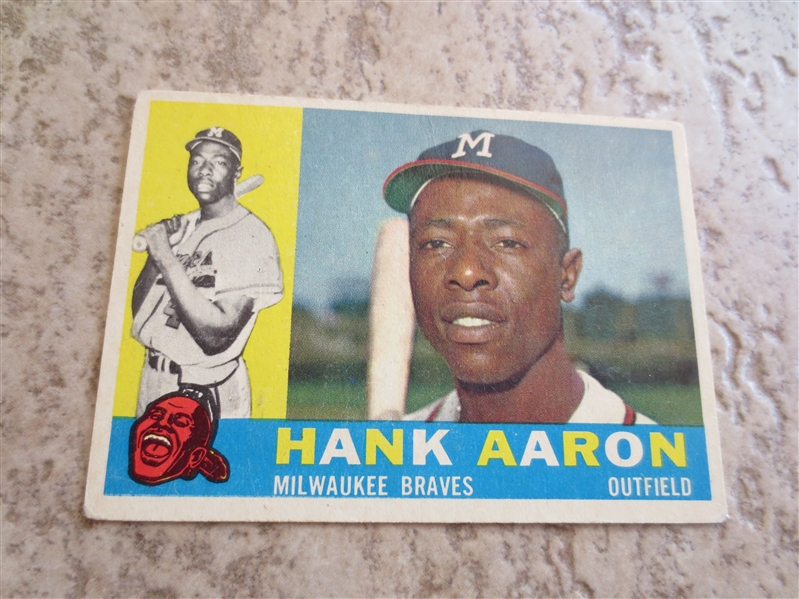 1960 Topps Willie McCovey rookie baseball card PLUS 1960 Topps Hank Aaron #300
