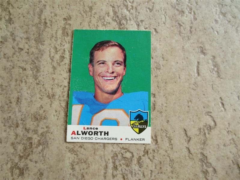 1969 Topps Lance Alworth football card in very nice condition #69  Hall of Famer