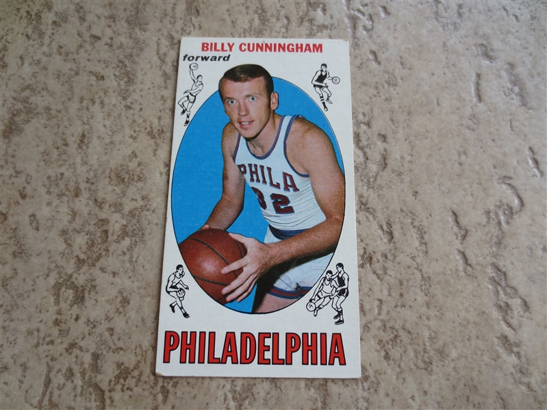 1969-70 Topps Billy Cunningham rookie basketball card #40 in nice condition  HOFer