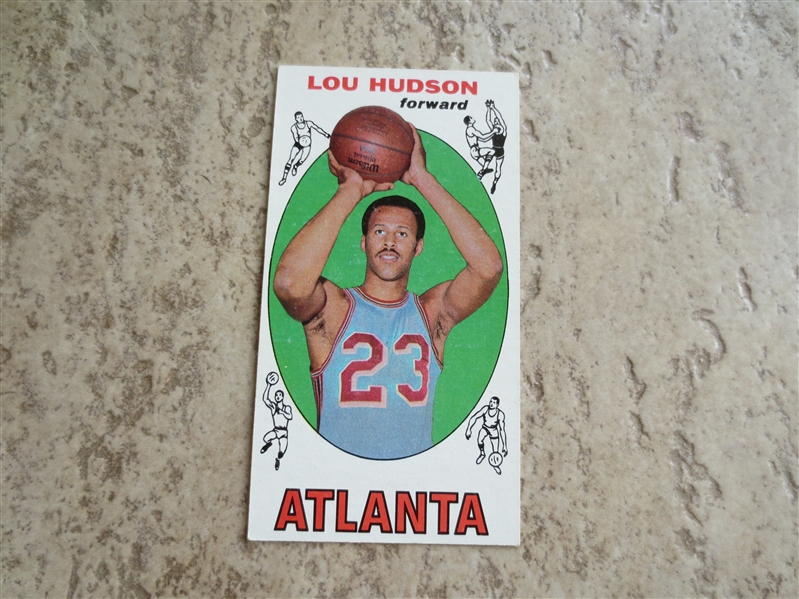 1969-70 Topps Lou Hudson rookie basketball card #65 in very nice condition  Hall of Famer
