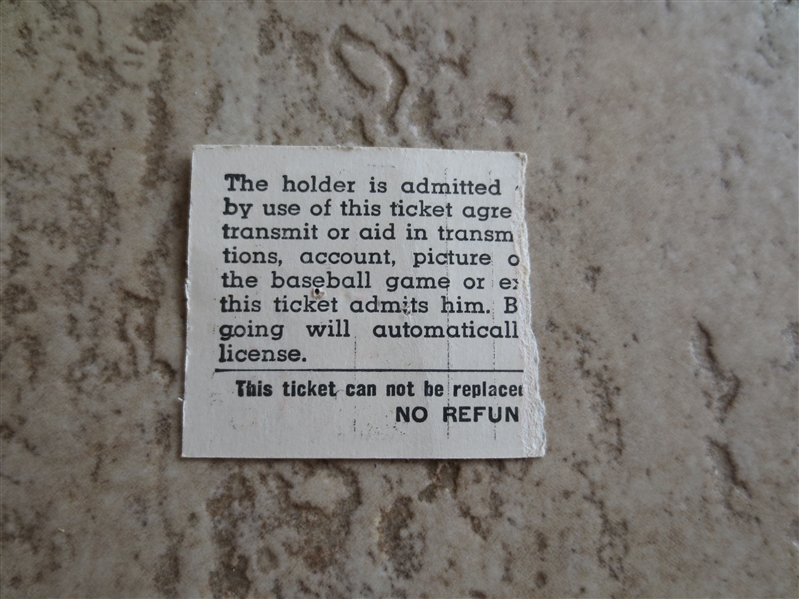 1958 St. Louis Cardinals ticket stub