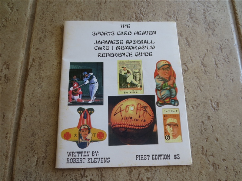 The Sports Card Heaven Japanese Baseball Card & Memorabilia Reference Guide by Klevens