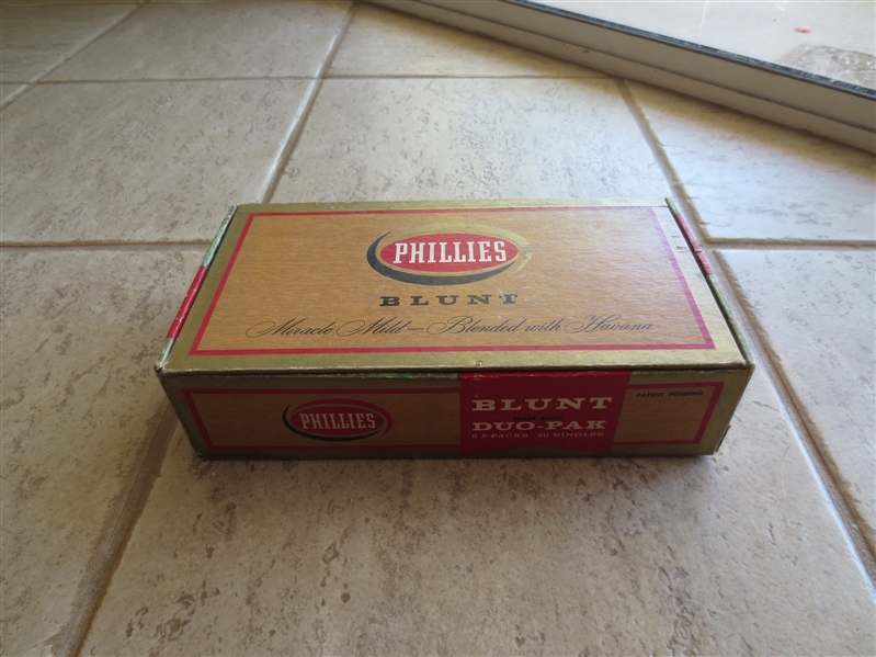 1958 Phillies Cigars Pro/College Basketball NBC Television Empty Advertising Box