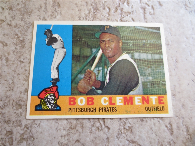 1960 Topps Bob Clemente baseball card #326    A beauty!      2